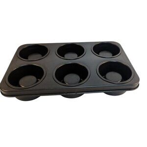 Non-Stick 6-Cavity Donut Pan For Baking  Heavy-Duty Carbon Steel For Muffins Or